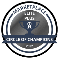 Insignia Circle of Champions Elite Plus 2022 de HealthCare.gov otorgada a TuSeguroMedico