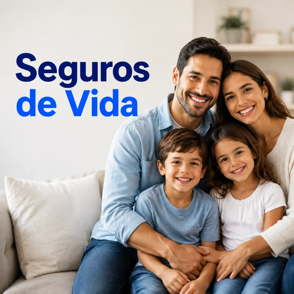 Familia feliz asegurada por un seguro de vida