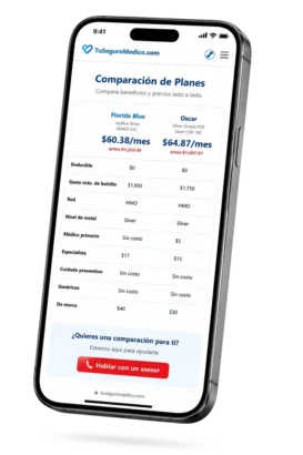 Vista ilustrativa de los canales de Fort Lauderdale, con palmeras y embarcaciones, junto al título «Planes Medicare Advantage en Broward 2027» y el logo de TuSeguroMedico.com.